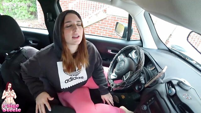 Sneaking In Car To Masturbate