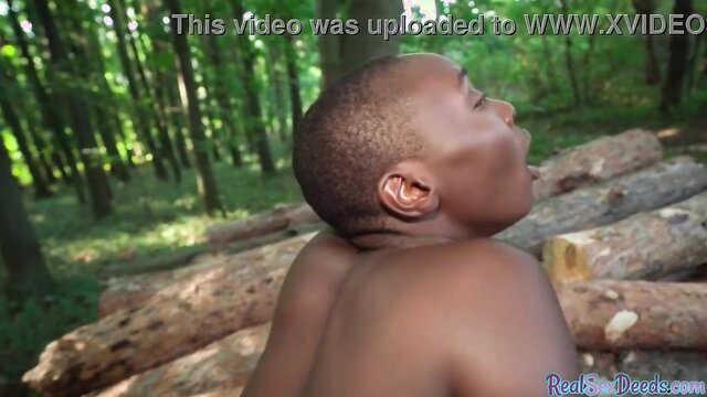 Reality amateur Ebony babe POV fucked in the forest 4 cash