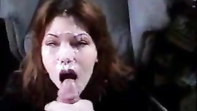 Clothed Milf spermed 01 -- huge load Wow, she is so cute, and he sperms her face with a lot of sperm!