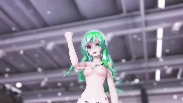 MMD GIRLS - HENTAI MMD 3D DANCE, UNDRESSING, GREEN HAIR COLOR EDIT, SMIXIX This is a color edition with permission from the original author where I can edit, publish and monetize the project.