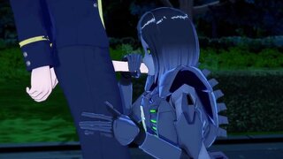 Wraith931\'s Necron Anime Girl Blow Job: Watch a FREE porn clip of a 3D robot girl giving a handjob and blowjob in a public park.