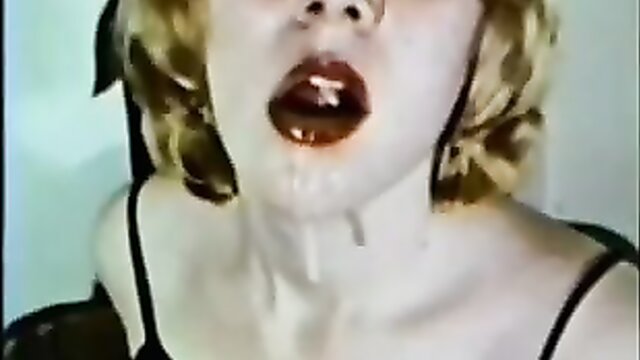 Lucy from the 60s gets a mouthful of jizz in a steamy silent video.