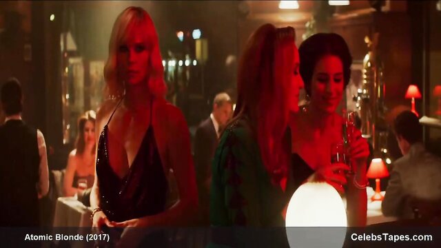 Charlize Theron and Sofia Boutella – sexy celebs video