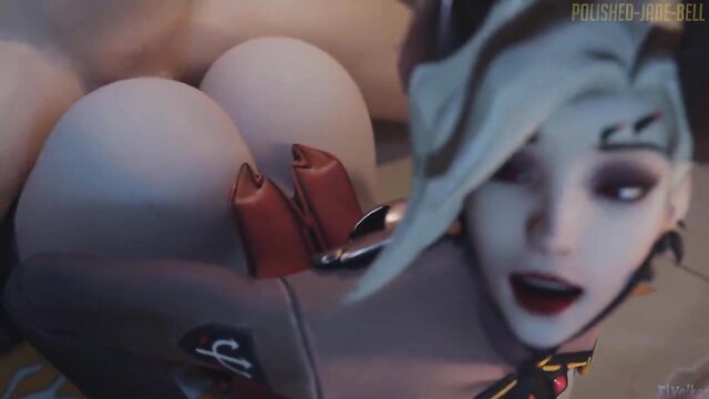 An animated video of Overwatch\'s Mercy getting pounded in a doggy style position. Thanks to polished-jade-bell for this hot 3D animated hentai. Xxx tube.