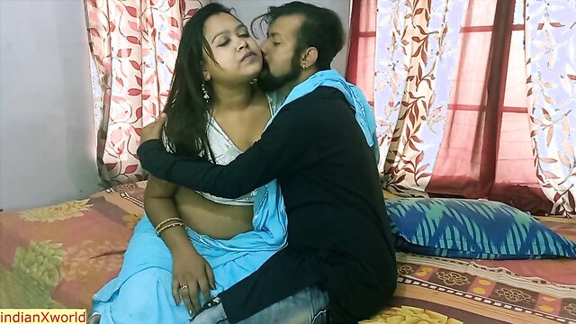 Desi hot bhabhi having sex secretly with house owner’s son!! Hindi webseries sex Her husband lives in abroad and she is single in kolkata, there is nobody for fucking with her! without sex its very difficult to live for her! Her landlord son follow her and she decide for fucking