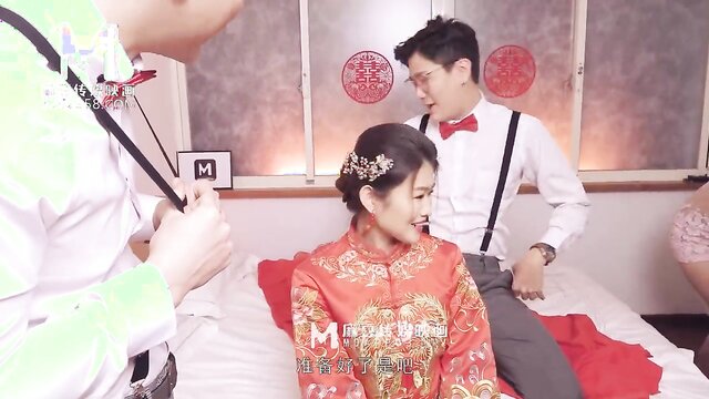 Experience the ultimate pleasure with this sizzling Asian wedding scene on our XXX Tube website. Watch as the bride and groom indulge in a steamy 69 position, showcasing their love and passion.