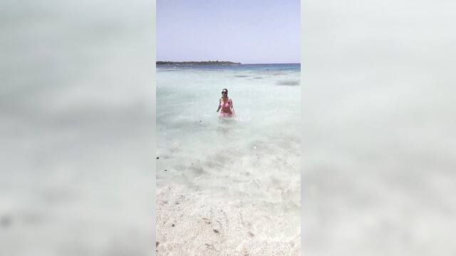 Naked on the beach