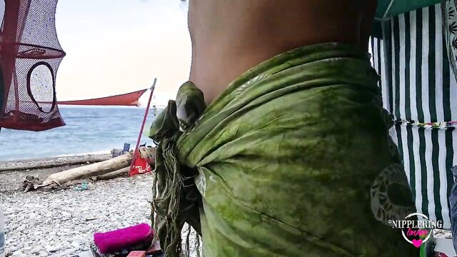 Nippleringlover – Horny Milf Is Topless At Nude Beach, Spreading Pierced Pussy Wide Open Showing Big Pierced Nipples And nippleringlover hot mom small boobs huge pierced nipples extreme stretched nipple piercings flashing wide open pierced pussy hot asshole sexy butt see through nipples close up cooking at nude beach