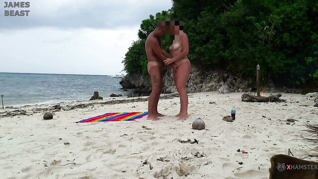 Amazing sex on a nude beach - Amateur Russian couple We find a great nude beach on Philippines island and make nude love! It was great time! Now you can see it in our video, hope you find it good and get joy! Leave your comments and tips!