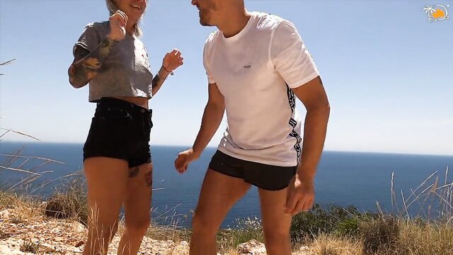 Polish amateur couple fucks on Spanish coast A Polish amateur couple while vacationing on the Spanish coast found a vantage point overlooking the city and decided to celebrate this beautiful moment with sex in front of the camera - blowjob, reverse cowgirl, POV, facial cumshot in the eye!
