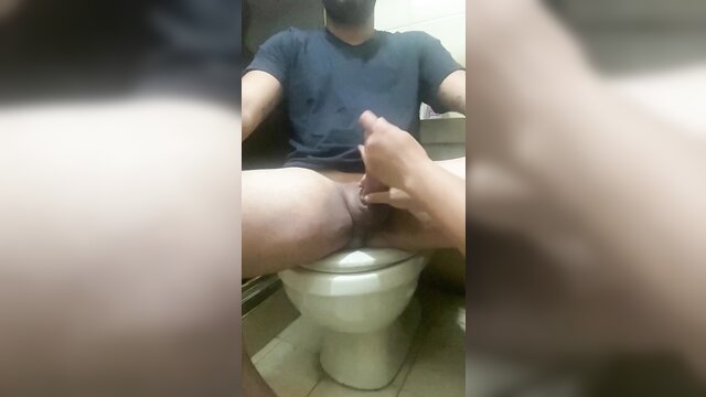 my wife masturbates me in the bathroom