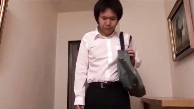 In this steamy Japanese video, a caring step mother ensures her step son\'s penis remains healthy by skillfully washing and pleasuring it.